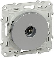 Розетка TV Оконечная без рамки Schneider Electric Odace 1-м. алюминий картинка